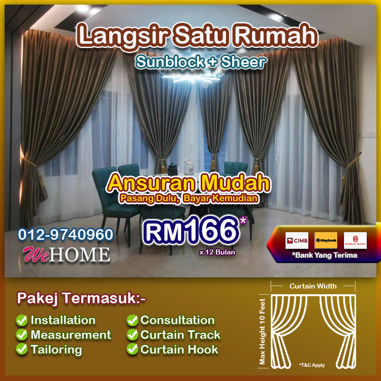 Wehome Curtain Promo installment plan